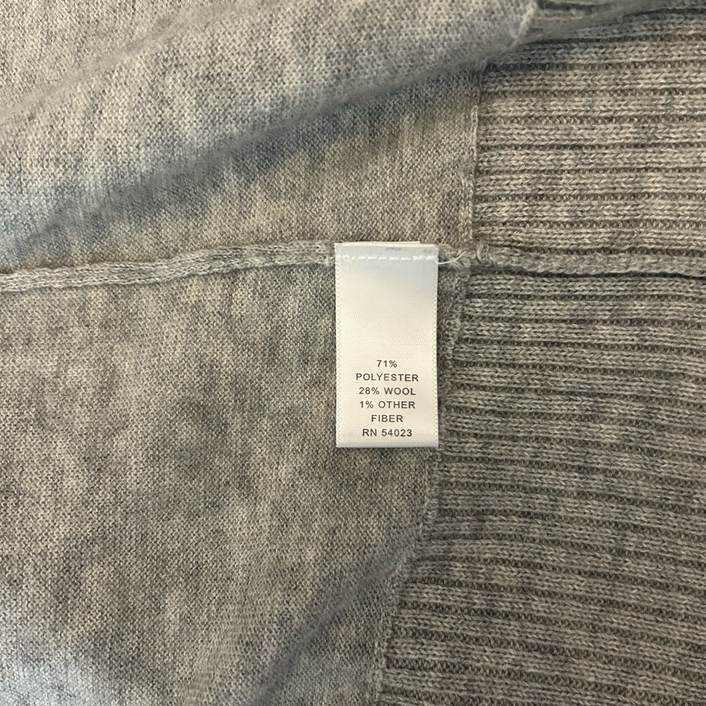 Banana Republic Gray Knit Open Cardigan Sweater Sz XL Eclectic Grandma Grandpa - Picture 10 of 15